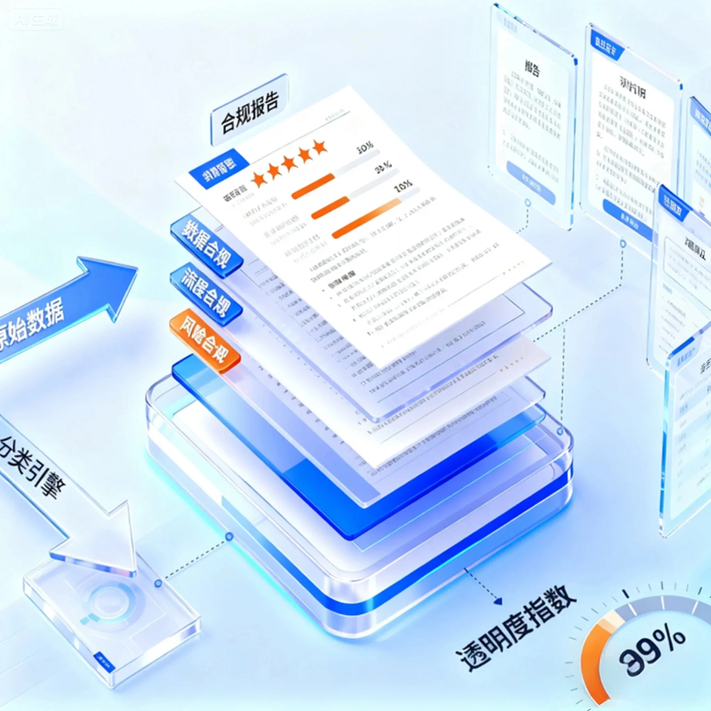 提供分类分级后的各类合规报告，提升透明度